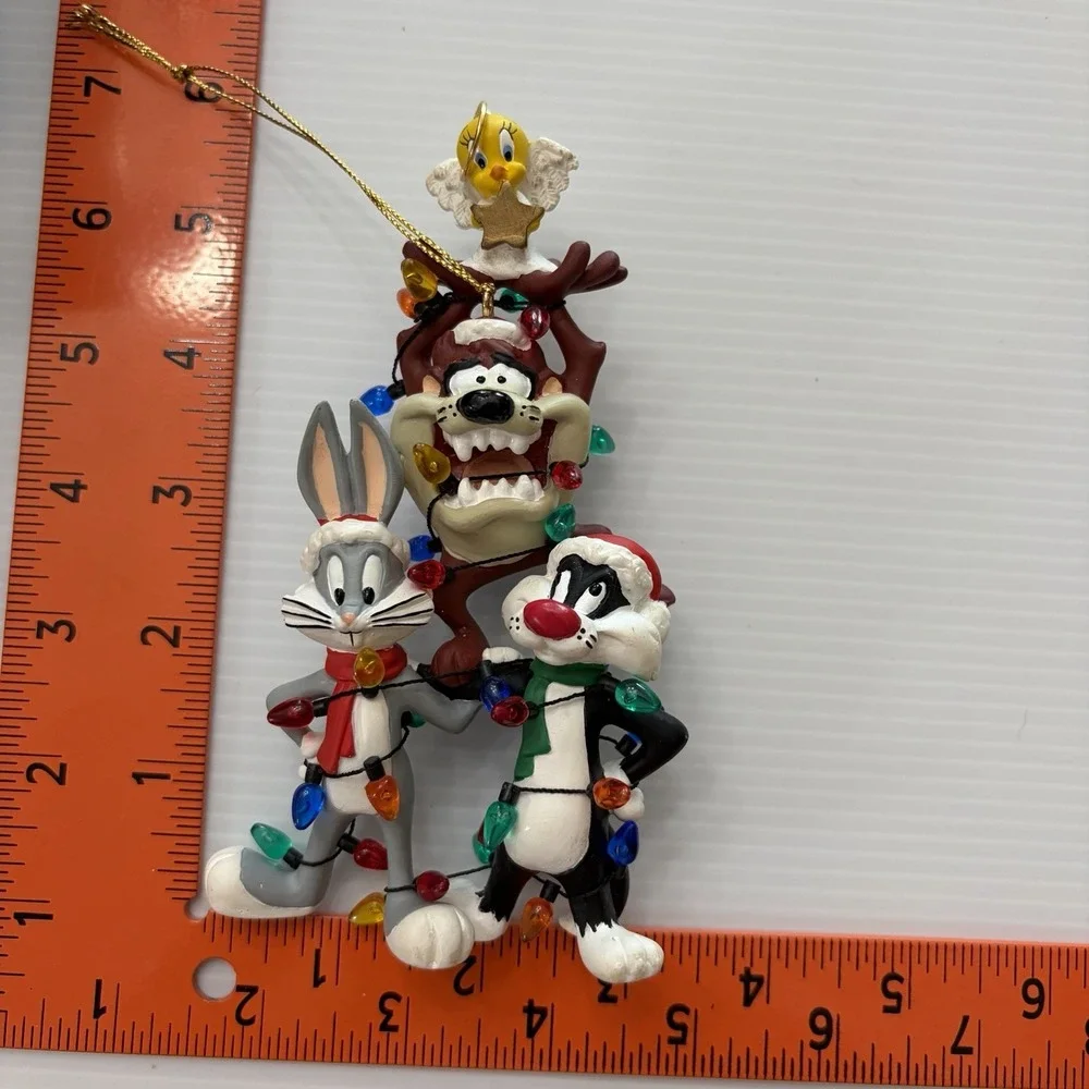Vintage 1998 Looney Tunes Christmas Ornament Bugs Bunny Sylvester Taz Tweety